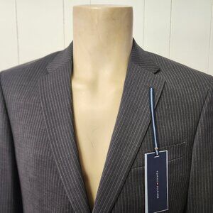 NWT grey suit 40S men's Tommy Hilfiger pinstripe 2 pc